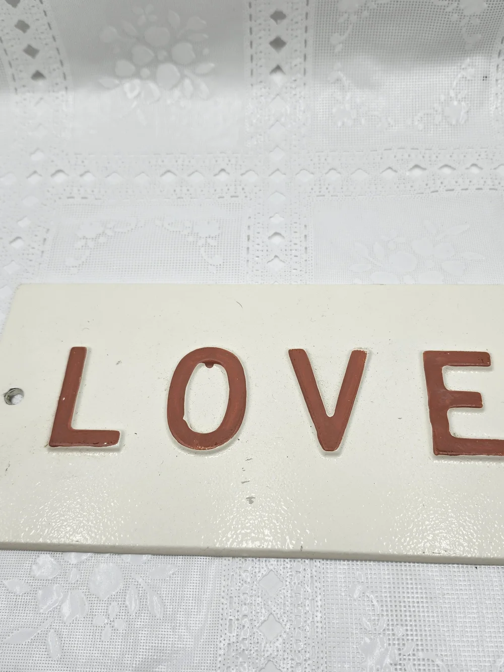 Hearth & Hand Magnolia LOVE Wall Art Sign Home Décor White 10”x 5”